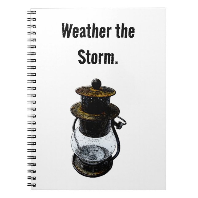 Vintage Hurricane Lantern Wilderness Camping Art Notebook (Front)