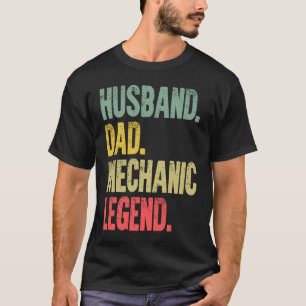 Vintage  Husband Dad Mechanic Legend Retro T-Shirt
