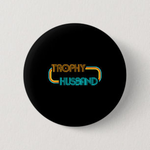 Vintage Husband Trophy Tee Valentines Day Gift 6 Cm Round Badge