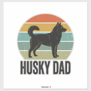 Vintage Husky Dad Retro Dog Vector Design_1