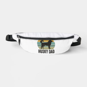 Vintage Husky Dad Retro Dog Vector Design_1 Bum Bags
