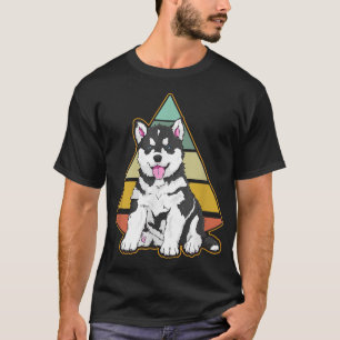 Vintage Husky Dog Retro Husky Lover Men Women T-Shirt
