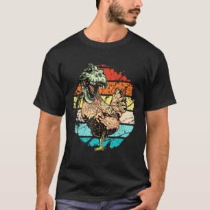 Vintage Hybrid Chicken With T-Rex Head Bird Dinosa T-Shirt