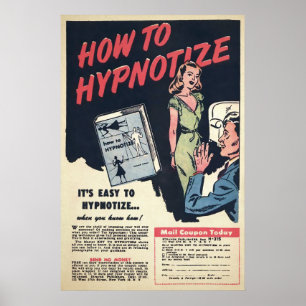 Vintage Hypnotise Advertisement Art Poster