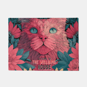 Vintage Hypoallergenic Cats Mum Dad House Welcome Doormat