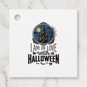 Vintage I Am In Love With Halloween Shirt Design_1 Favour Tags