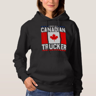Vintage I Identify As A Canadian Trucker Freedom C Hoodie
