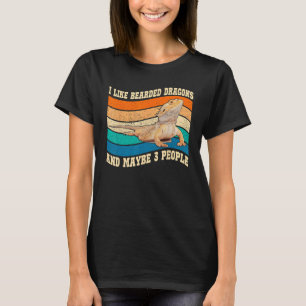 Vintage I Like Bearded Dragon And Maybe 3 People M T-Shirt