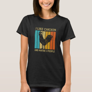 Vintage I Like Chicken And Maybe 3 People Women M T-Shirt