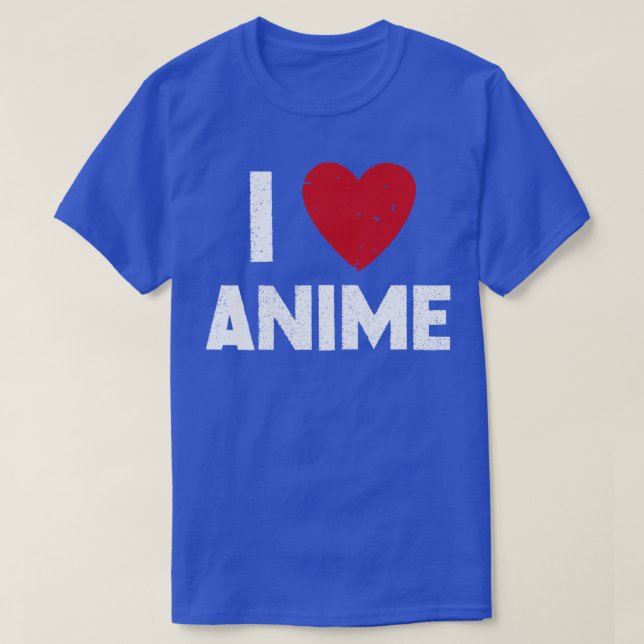 Vintage I Love Anime T-Shirt (Design Front)
