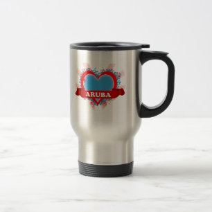 Vintage I Love Aruba Travel Mug