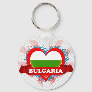 Vintage I Love Bulgaria Key Ring