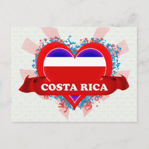 Vintage I Love Costa Rica Postcard