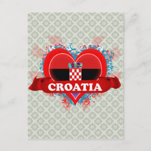 Vintage I Love Croatia Postcard