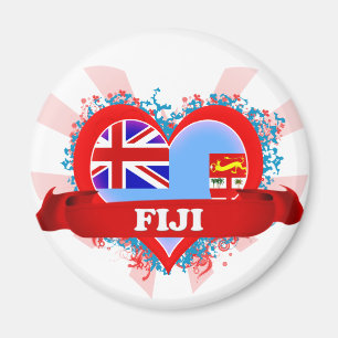 Vintage I Love Fiji Magnet