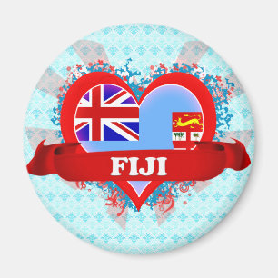 Vintage I Love Fiji Magnet