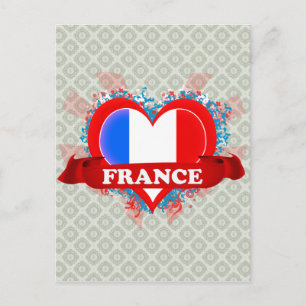 Vintage I Love France Postcard