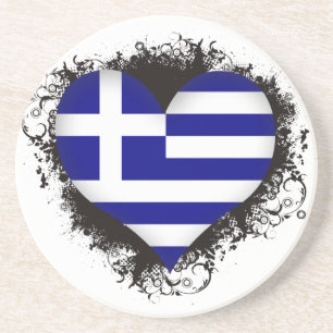 Vintage I Love Greece Coaster