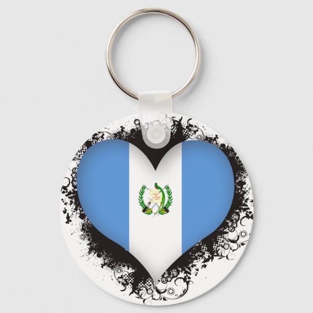 Vintage I Love Guatemala Key Ring (Front)