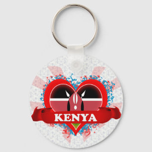 Vintage I Love Kenya Key Ring