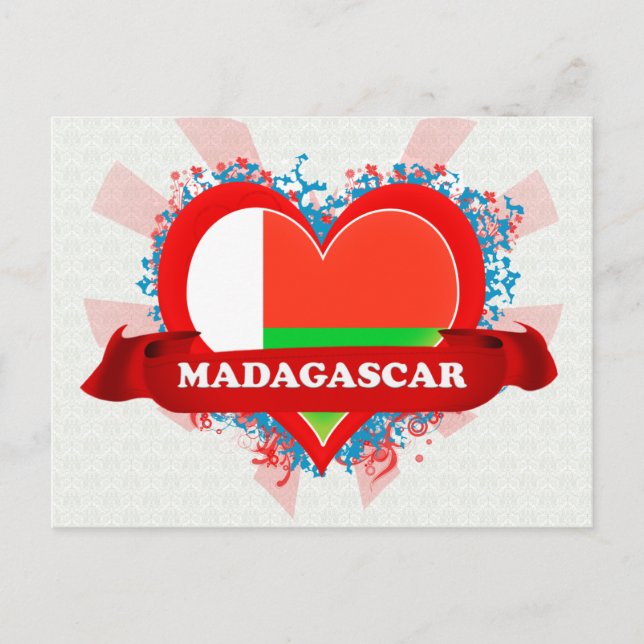 Vintage I Love Madagascar Postcard (Front)