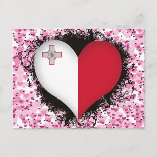 Vintage I Love Malta Postcard