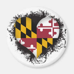 Vintage I Love Maryland Magnet