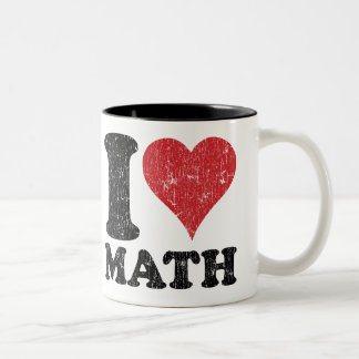 Vintage I Love Math Two-Tone Coffee Mug