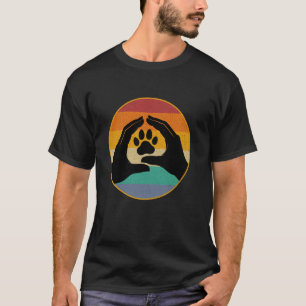 Vintage I Love My Dogs Cats Paw Print Gift T-Shirt