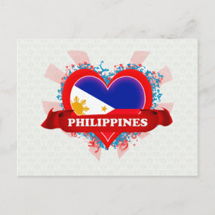 Vintage I Love Philippines Postcard