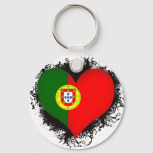 Vintage I Love Portugal Key Ring