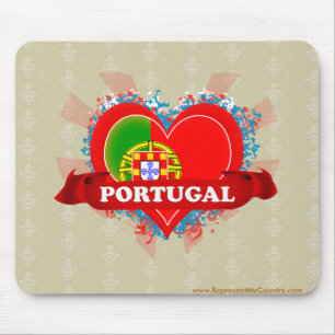 Vintage I Love Portugal Mouse Pad