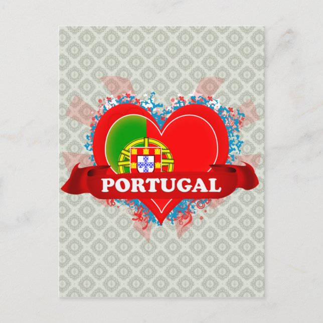 Vintage I Love Portugal Postcard (Front)