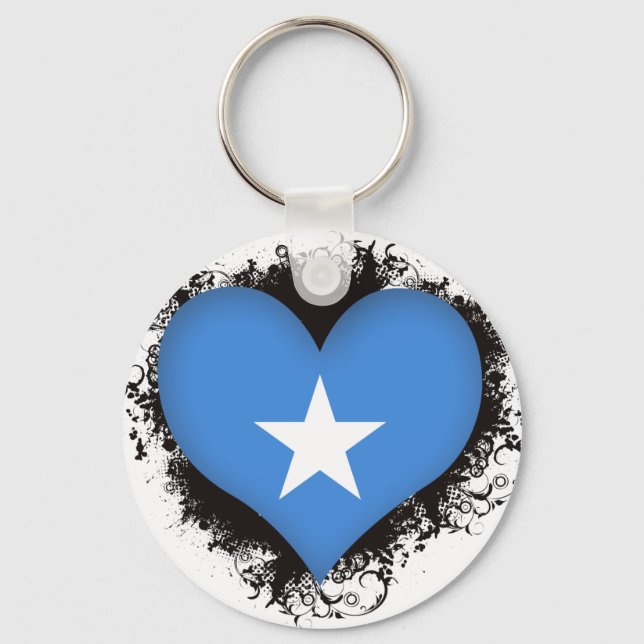 Vintage I Love Somalia Key Ring (Front)