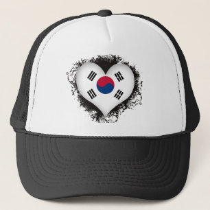 Vintage I Love South Korea Trucker Hat