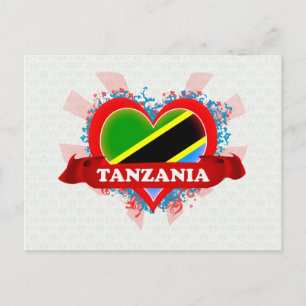 Vintage I Love Tanzania Postcard