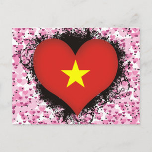 Vintage I Love Vietnam Postcard