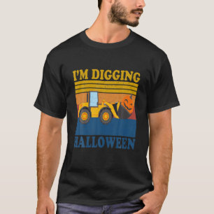 Vintage I’M Digging Halloween Pumpkin Face Tract T-Shirt