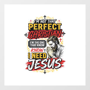 Vintage I Need Jesus Christian T-Shirt Design_1