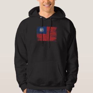 Vintage I Stand With Taiwan Taiwanese Flag Pride Hoodie