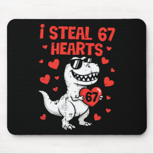 Vintage I Steal 67 Hearts Funny Six Seven Valentin Mouse Pad