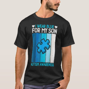 Vintage I Wear Blue For My Son Autism Awareness Mo T-Shirt