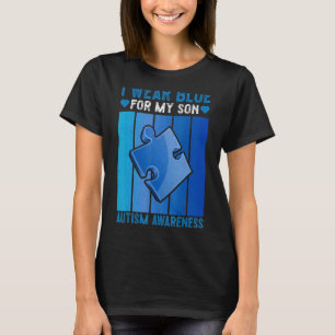 Vintage I Wear Blue Quote Autism Awareness Cool Bl T-Shirt