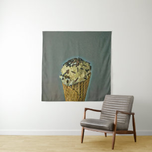 Vintage ice cream art tapestry