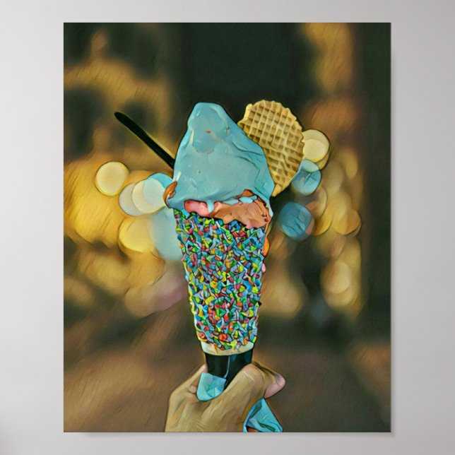 Vintage ice cream artwork poster (Front)