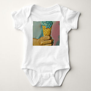 Vintage ice cream cone baby bodysuit