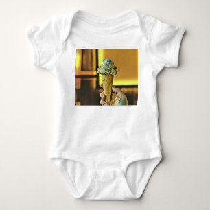Vintage ice cream cone baby bodysuit