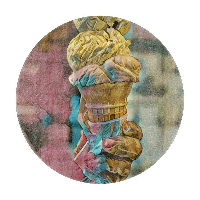 Vintage ice cream cone cutting board (Front)