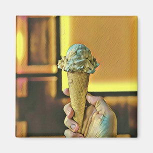 Vintage ice cream cone magnet