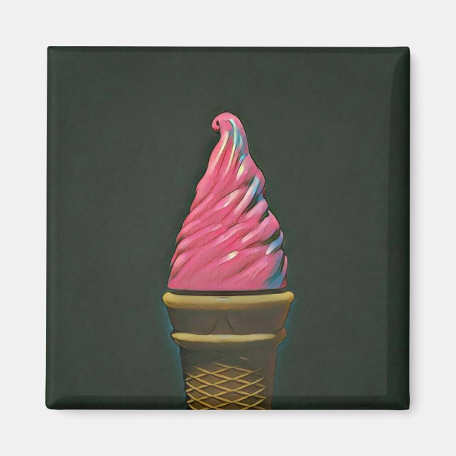 Vintage ice cream cone magnet (Front)